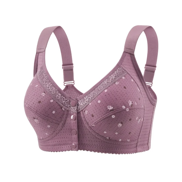 Front Button Bra Purple Colour