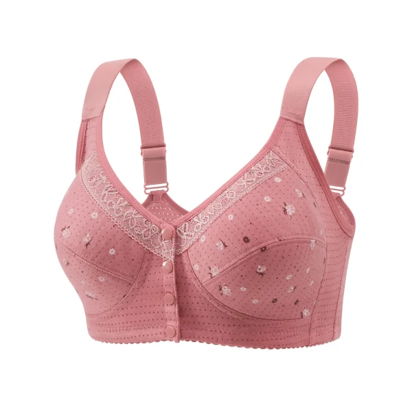 Front Button Bra Pink Colour